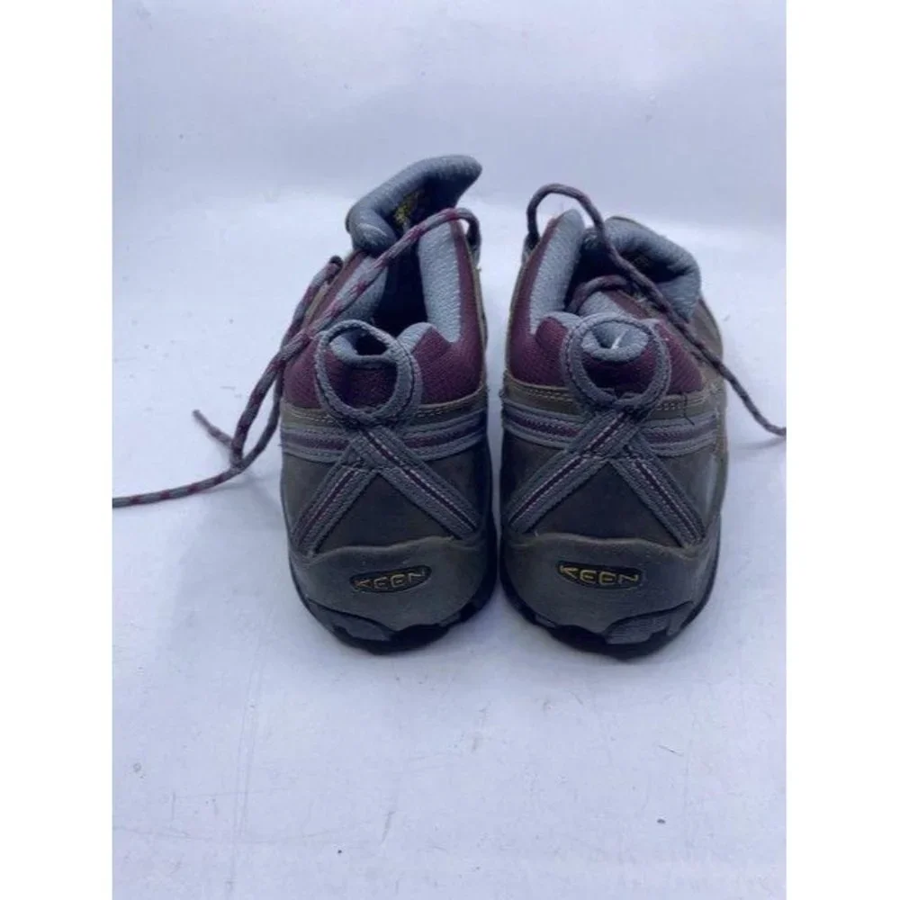 Keen Tan Purple Gray Lace Up Work Bootsbooties Siz